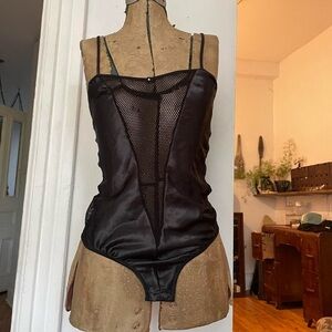 Elegant Black Mesh Bodysuit